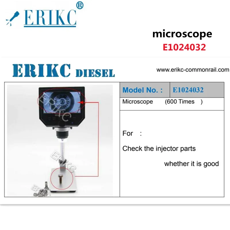 

ERIKC USB Link Microscope E1024032 Amplifier Repair Diagnostic Tool Automatic Shutdown Injector Valve Check