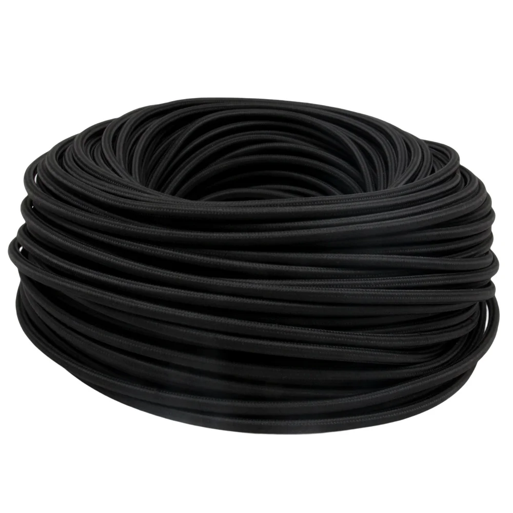 3 Core 0.75mm2 Tessuto Panno Coperto Cavo Vintage Cavo di Luce 3 Filo Elettrico filo Elettrico Tessile Flessibile Cavo di Alimentazione