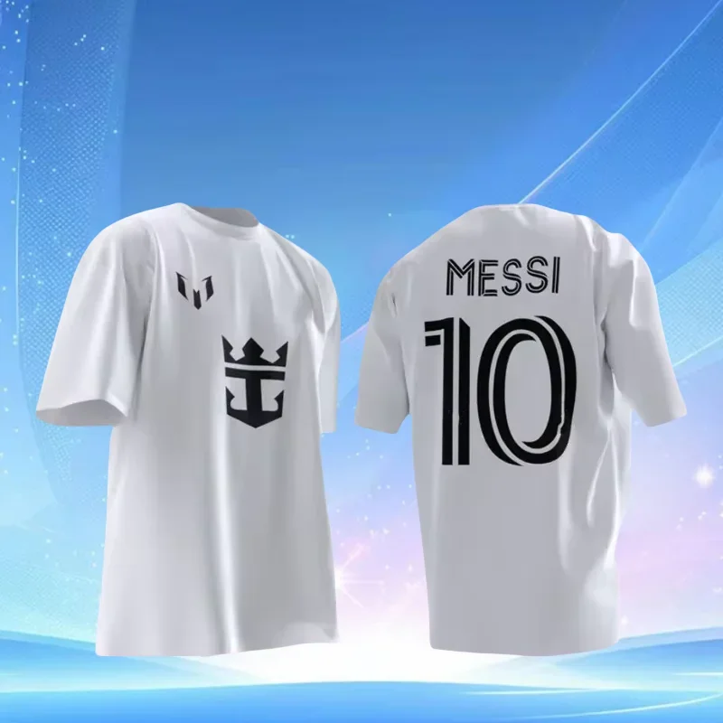 Popular Football Argentina Miami International No.10 Messi Jersey for Men and Children Comfortable and Breathable T-shirt