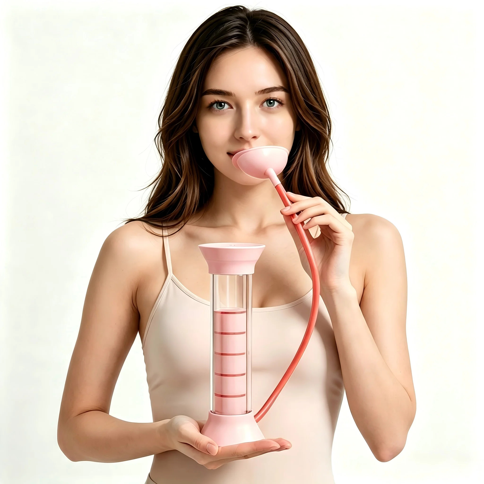 Adjustable Diaphragm Breathing Dumbbell Trainer For Core Strength Facial Toning Lung Capacity Expander
