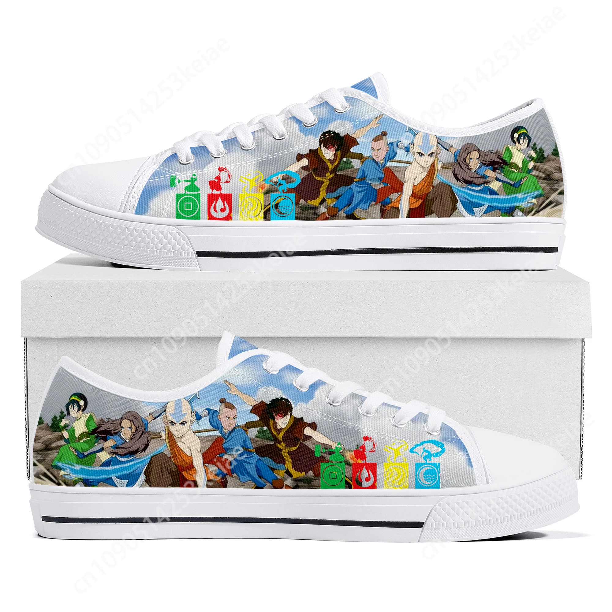 Avatar The Last Airbender Low Top Sneakers High Quality Mens Womens Teenager Canvas Sneaker Couple Casual Shoes Custom Shoe