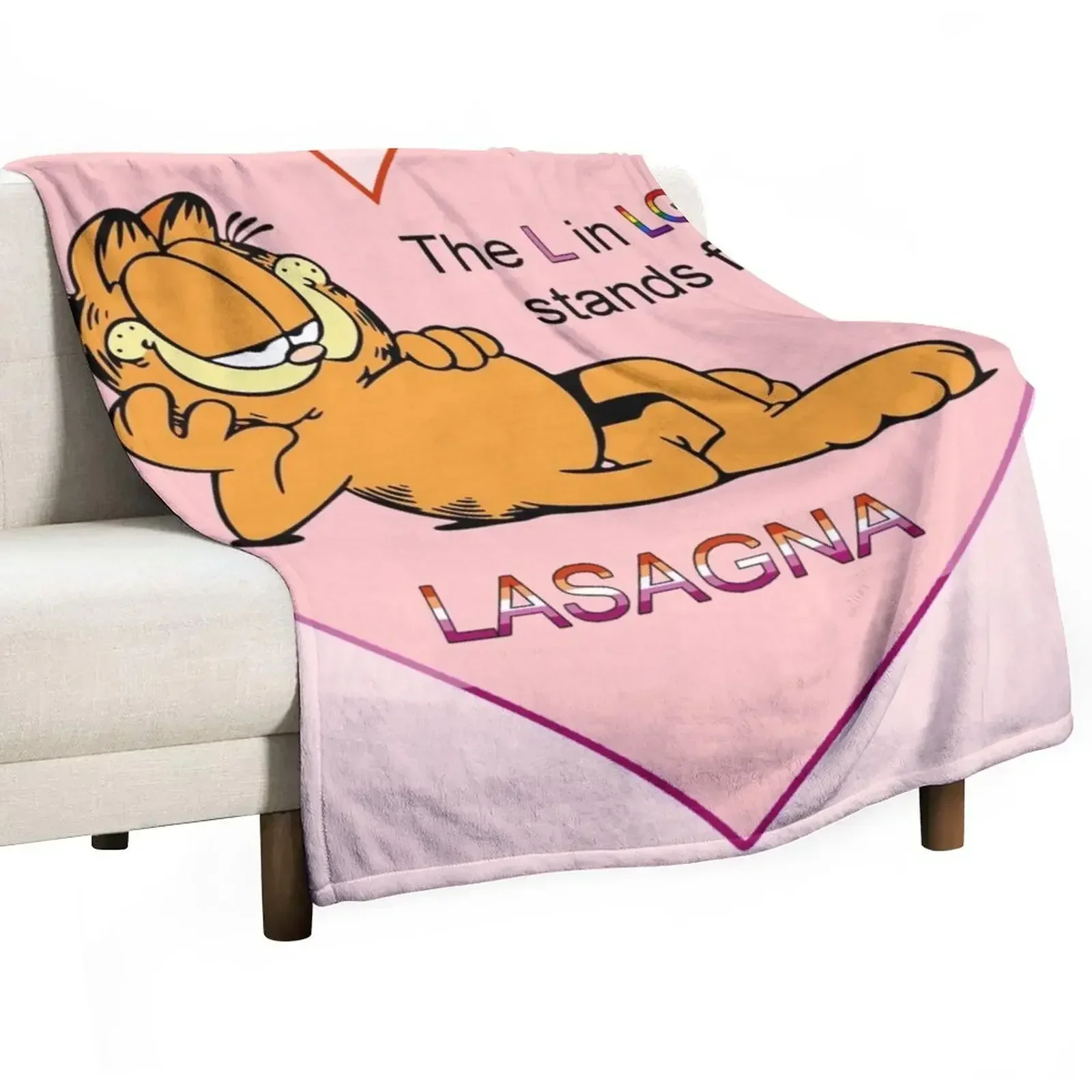 The L in LGBT stands for lasagna Throw Blanket Multi-Purpose Bed linens Blankets