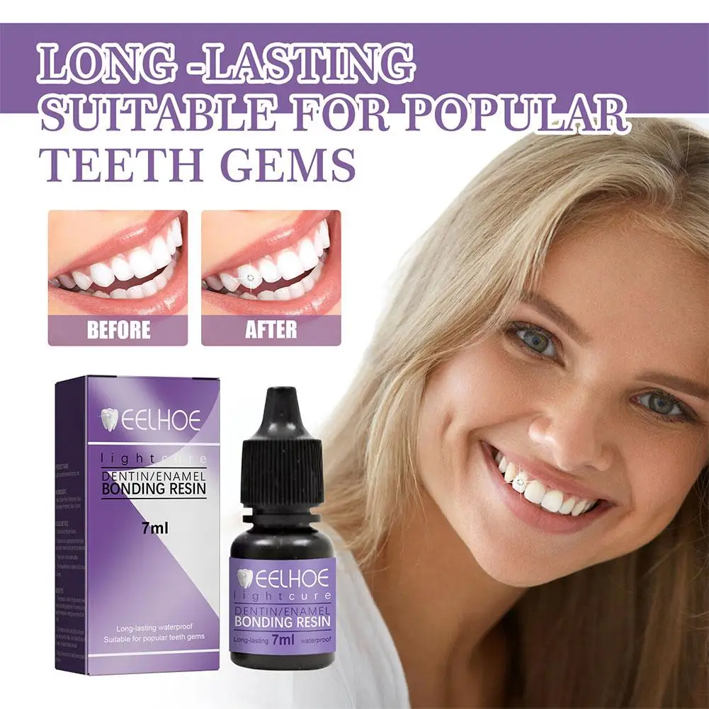 Tooth Gem Glue 7ml Dental Adhesive for Tooth Gems Diamond Kit Glue Teeth Crystal Jewelry Sturdy Tooth Jewelry Orthodontic Gel view 5