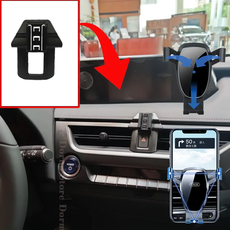 Car Mobile Phone Holder For Lexus UX 200 250h F Sport 300e ZA10 2019~2023 2022 Gravity Navigation Bracket GPS Stand Accessories