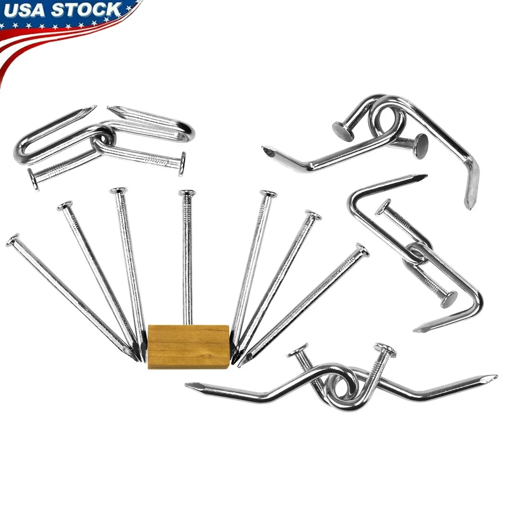

Metal Brain Teasers Set Disentanglement Puzzles Finger Dexterity Challenges Giftable Fun All Ages 8 to 100