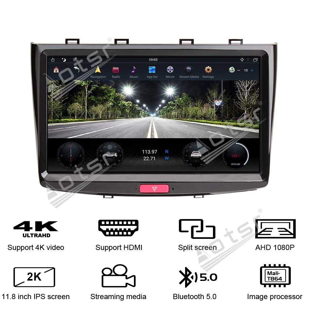 Aotsr MAX-PAD Android 14 1024x768 OLED Car Multimedia Player with TV Support for Great Wall Haval H6 2013-2017