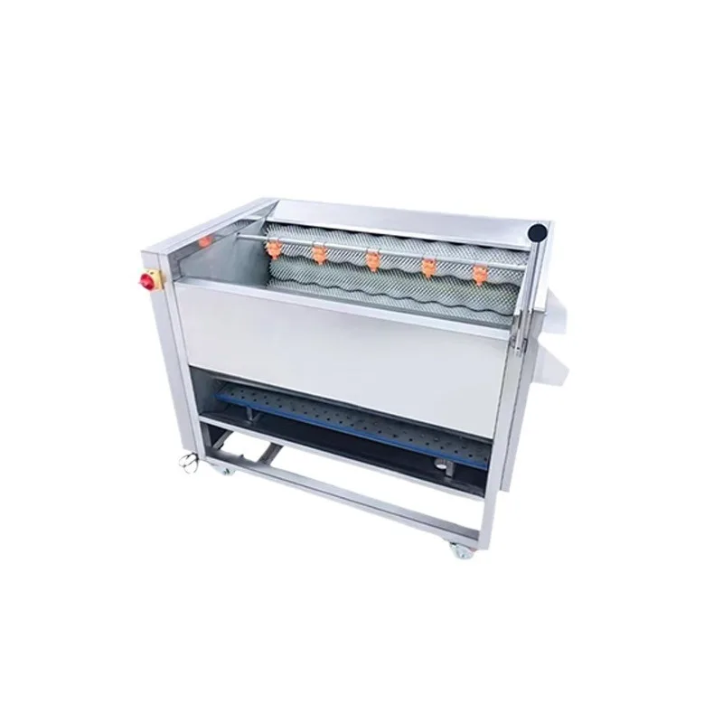 Commercial Brush Roller Vegetable Washing Peeling Machine Stainless Steel Potato Carrot Ginger Radish Cleaner Peeler(customized)