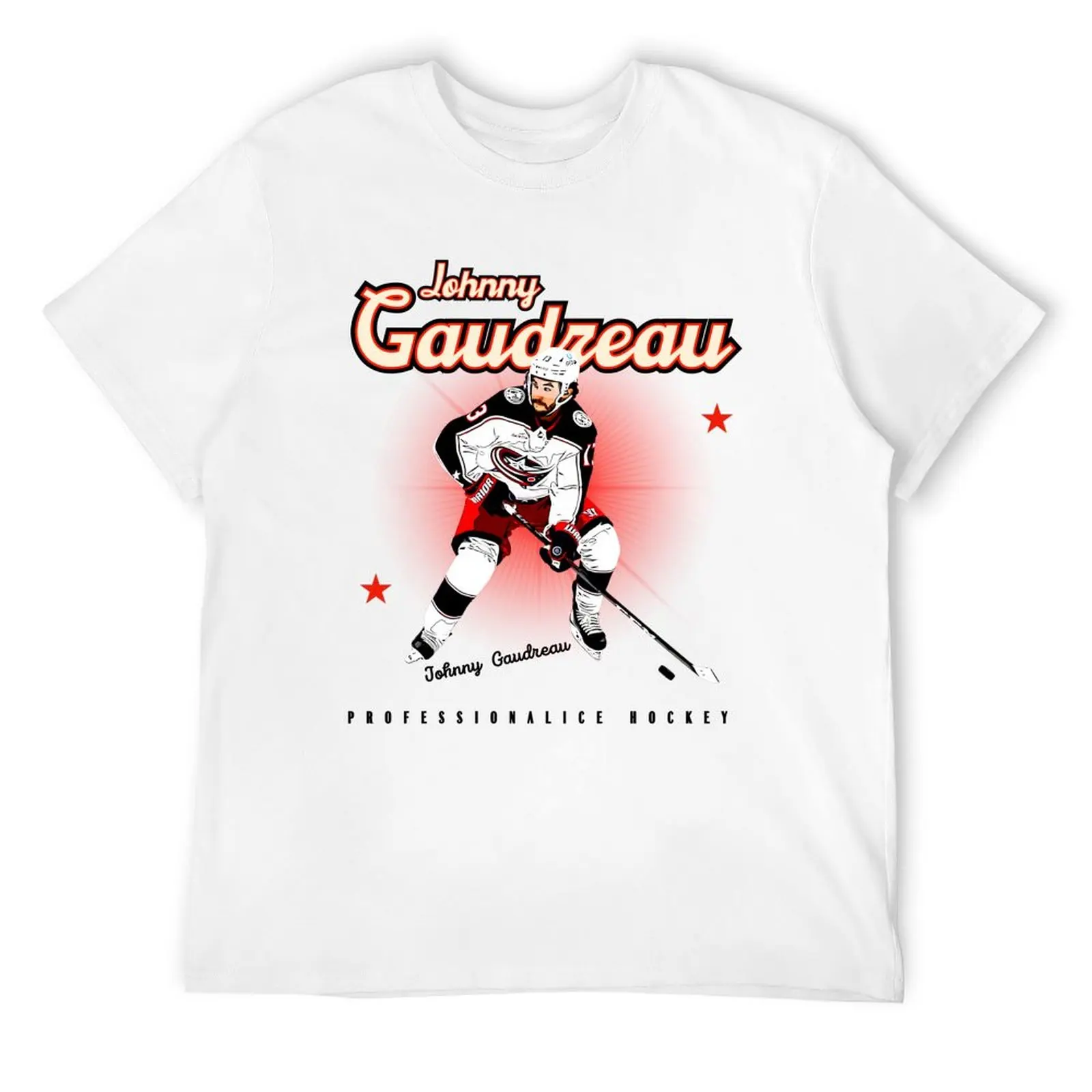 

Johnny Gaudreau professional ice hockey winger T-Shirt funny shirt cotton summer top shirts graphic men clothing