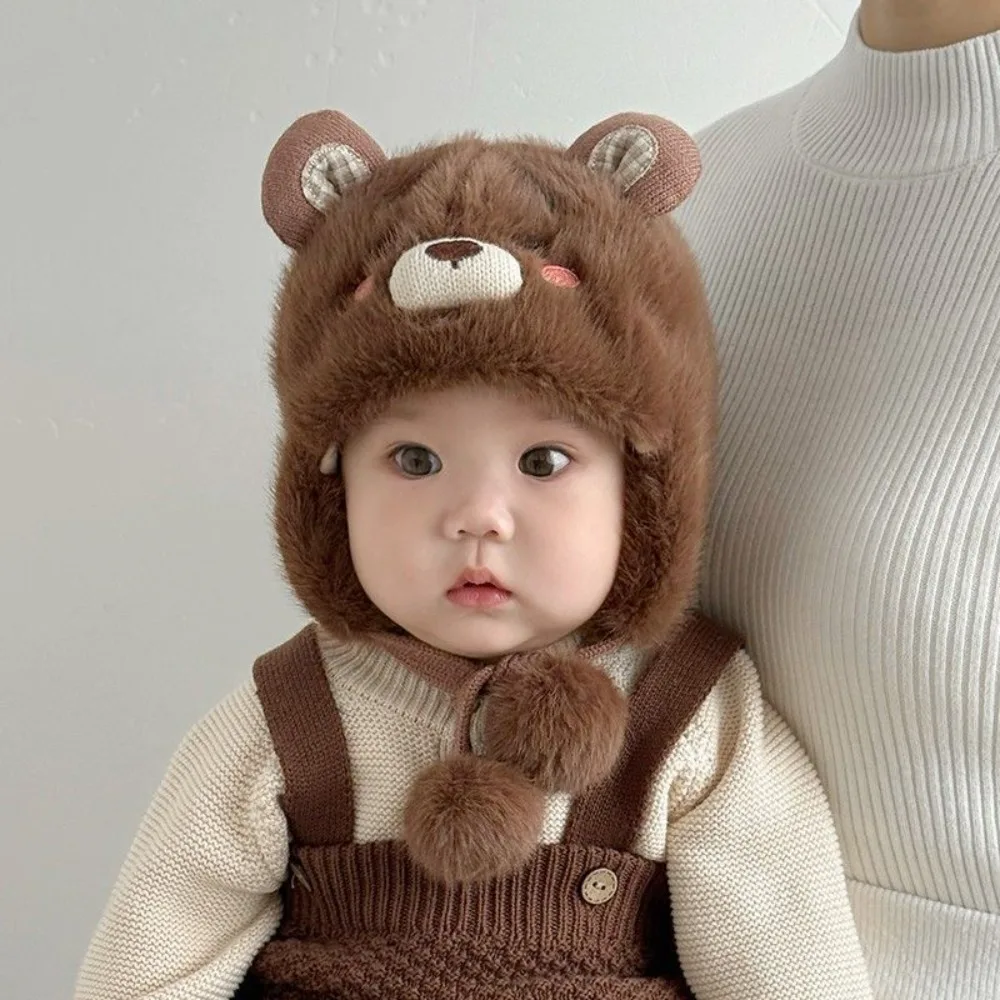 

Kawaii Warm Toddler's Lei Feng Hat Thickened Coldproof Baby Ear Protection Cap Breathable Windproof Capybara Beanie Caps Infant
