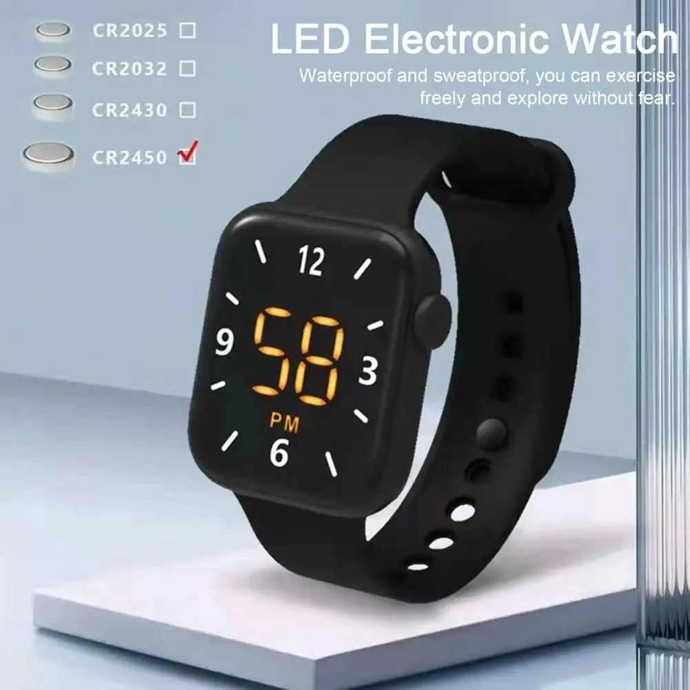 Digital Watches Men Women Electronic Square LED Sport Wristwatch Fashion Casual Simple Silicone Female Clock Reloj Para Mujer