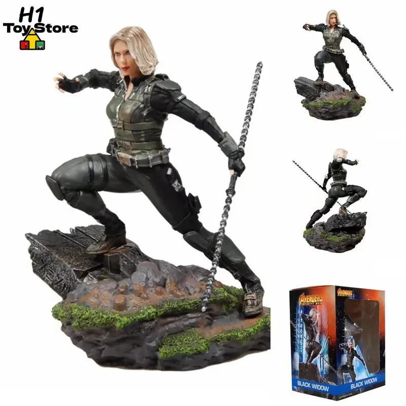 Figura Coleccionable de Escena de Black Widow de Marvel Avengers Infinity War a Escala 1/10, en Caja, Modelo para Exhibición en Escritorio