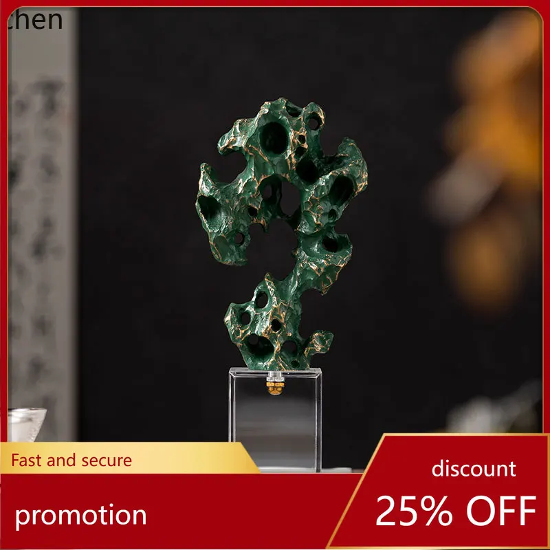 CZ Taihu Stone Ornament Model Room Hotel Sales Office Exhibition Hall Living Room High-end Entrance Decoration