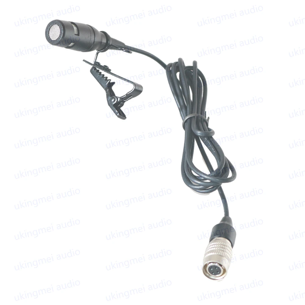 Micrófono de solapa Lavalier con enchufe de 4 pines, transmisor inalámbrico para Audio Technica Bodypack, micrófono unidireccional