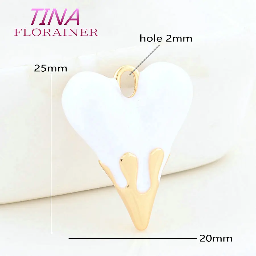 2PCS 24K Gold Color Brass 20*25MM Heart Charms Pendants Jewelry Making Supplies Bracelet Necklace Earring Findings Accessories