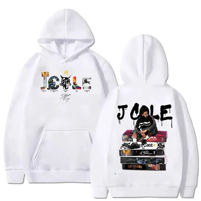 Custom J Cole THE FALL OFF Tour Album 2026 Hoodie Men's Long Sleeve Vintage Fashion Sweatshirt Hip Hop Loose Pullover Hooded Str