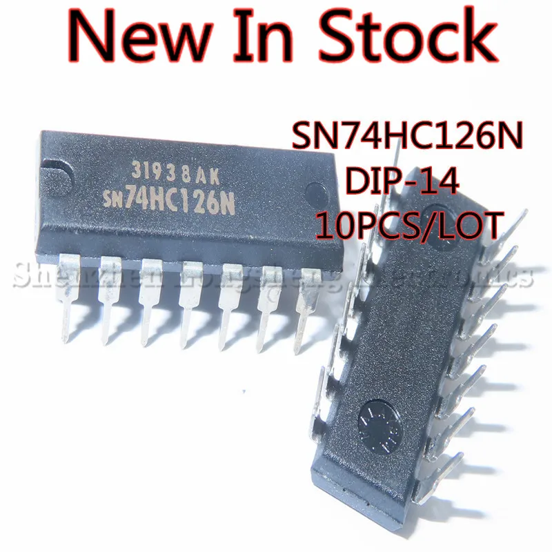 10PCS/LOT NEW SN74HC126N HD74HC126P  74HC126  DIP-14 Line driver/logic chip IC  In Stock