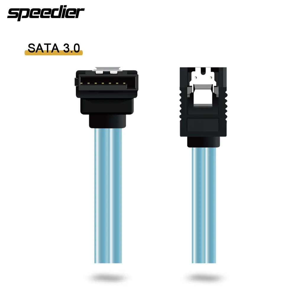 High-Speed SATA Cable 3.0 Male Straight to Up-Angle for Hard Disk Drive SSD HDD 10cm-100cm Compatible with Asus MSI Gigabyte Mot