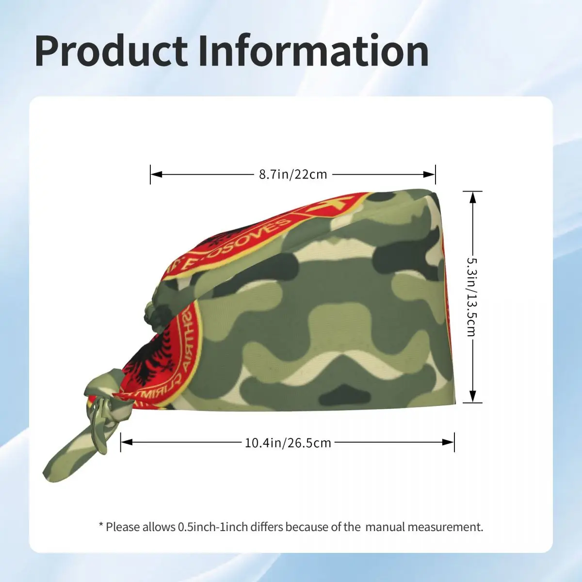 Gorro personalizado con bandera de Albania antigua UCk para personal médico, gorro para mujeres y hombres, ejército de liberación de Kosovo para gorro de Chef, gorros exfoliantes