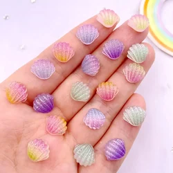 50pcs Resin 9mm Mini Colorful Gradient Candy Shell Flatback Nails Art  Appliques DIY Scrapbooks Earring Decor Accessories L807 T