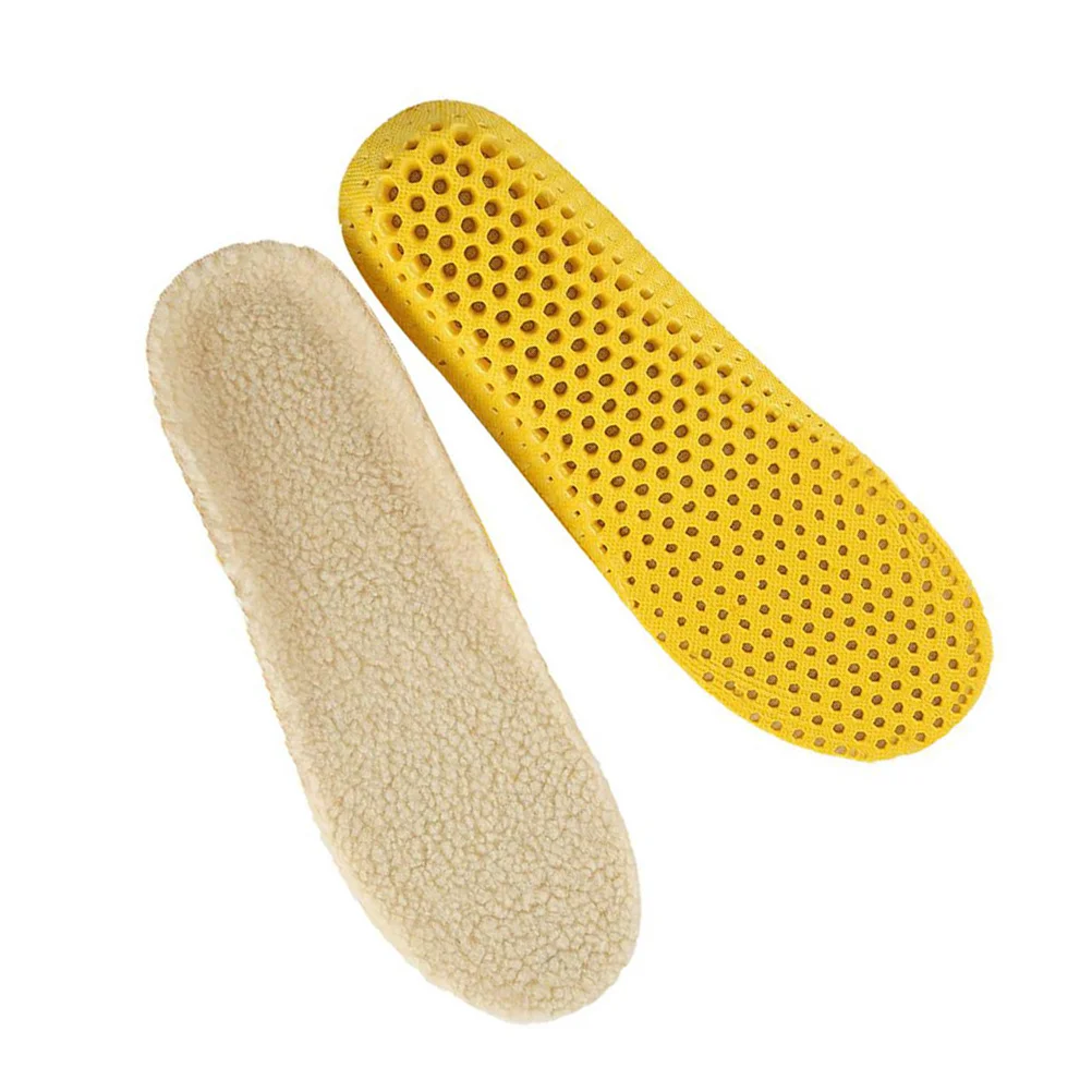 

2Pair Warm Winter Insoles Thickened Breathable Shoe Pads L Size Soft Comfortable Non Slip Jogging Cycling Golf Tennis