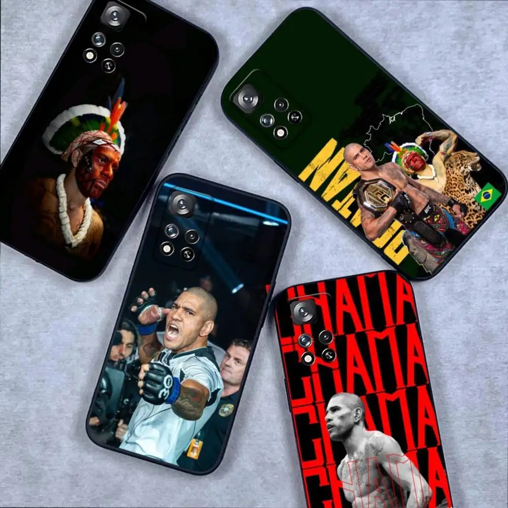 

Pereira Boxing U-UFC Phone Case For Samsung S 25,24,23,22,30,21,10,9,Ultra,Plus,Lite,FE,4,5G Black Soft Case