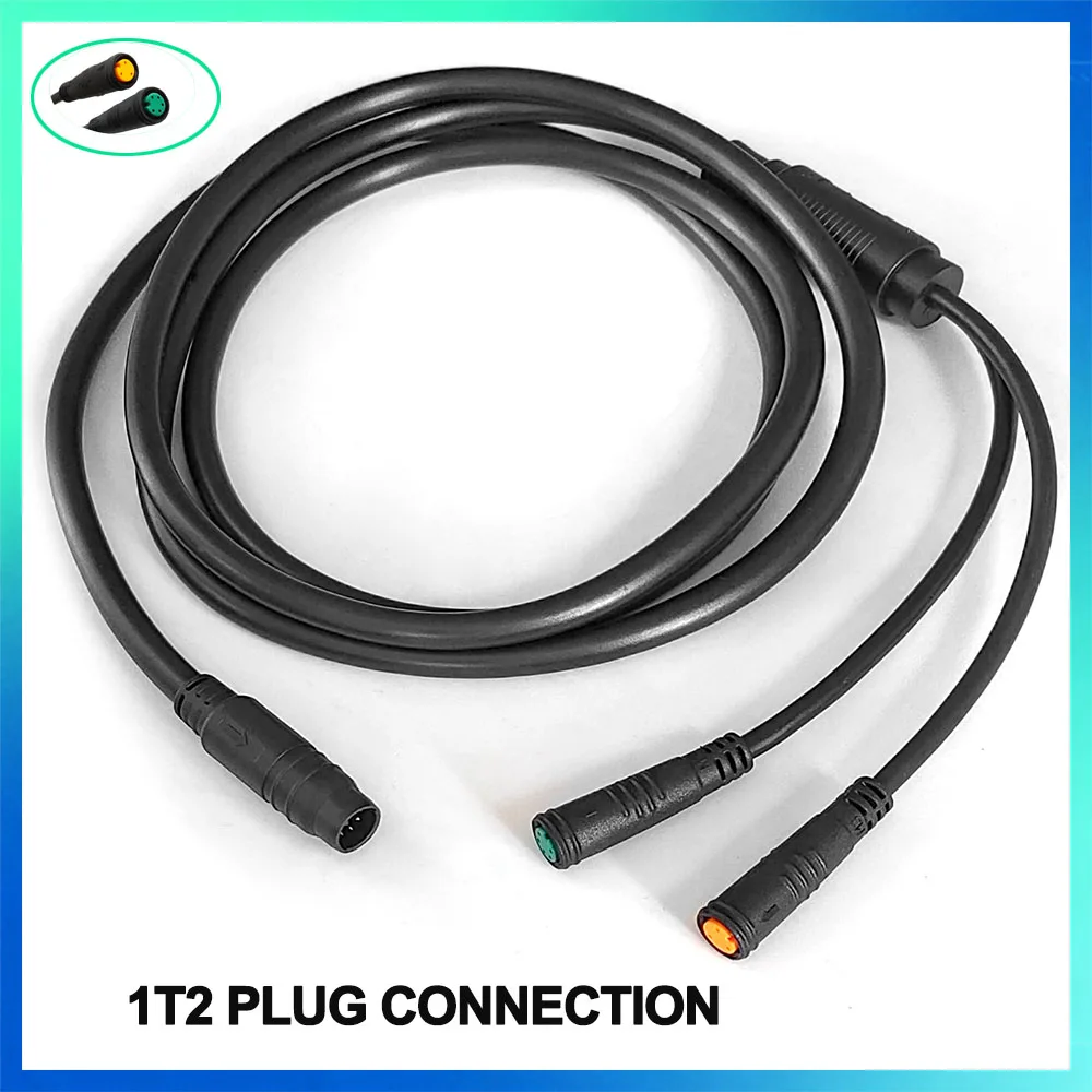 Elektrische Fahrrad Wasserdichte Kabel 1T2/1T4/1T5 Kabel Umwandlung Zubehör Controller Licht Ebrake Drossel Display