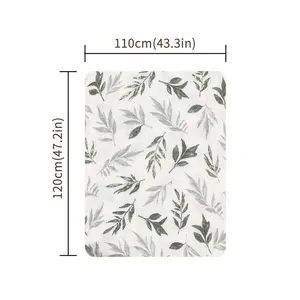 Neugeborene Baby -Swaddle -Decken, Badetuch, 100% Baumwolle, 2 Schichten, 120x110 cm 8 Hauptverkaufsstoff Baby - №4