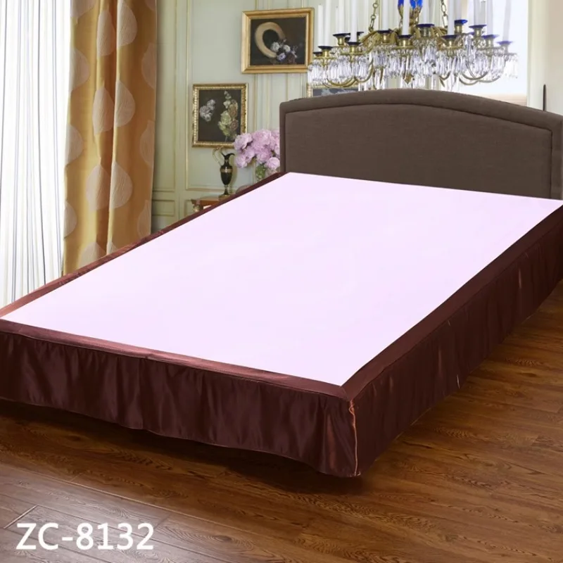 Hotel Bed Skirt Hotel-quality Soft Bedding Solid Color Queen Bed Skirt with Easy Fitting 25cm Tailored Drop Fade for Bedroom