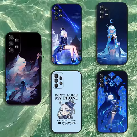 Shenhe Genshin Impact Furina Phone Case For Samsung Galaxy A20,A21s,A22,A31,A32,A52,A53,A72,73,A80 Soft Black Cover