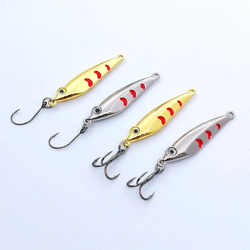 1pcs New Metal Jigging Trout Spoon Fishing Lures Wobblers Spinner Baits Shads Sequin For Carp Fishing Pesca Iscas Artificiais