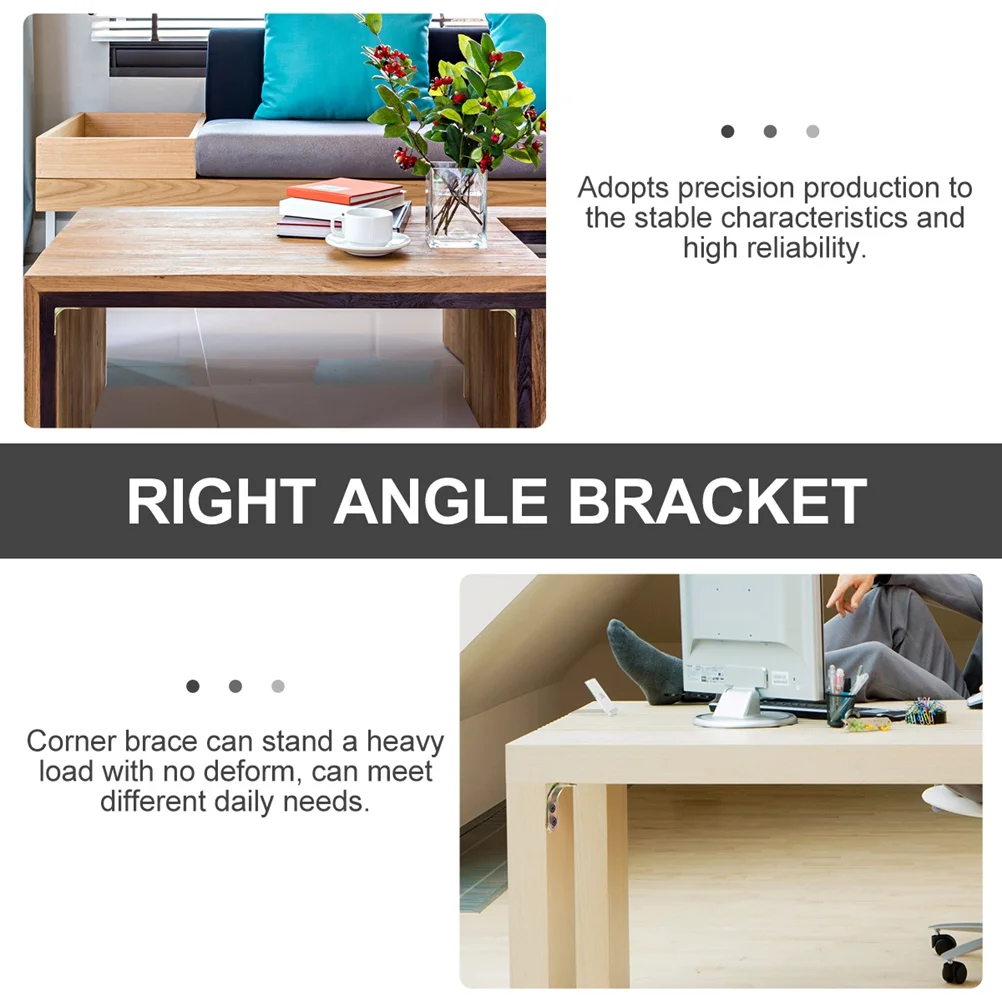 

12pcs Corner Brace Heavy Duty Right Angle Bracket For Furniture Reinforcement Table Leg Joint Fastener Metal Support Brackets