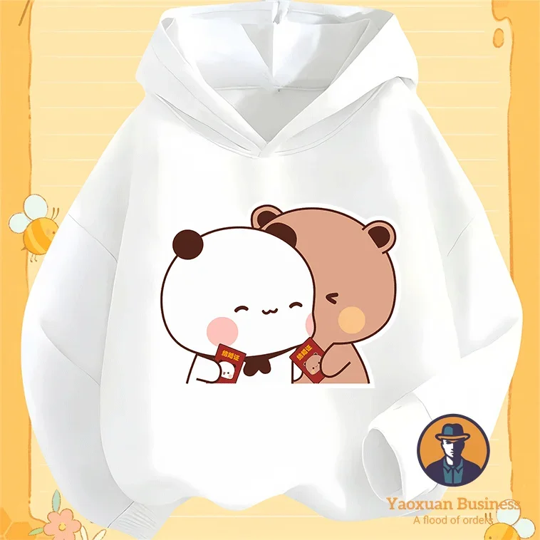 

Best Seller 2025 Yier Boys Girls Children Hoodie Cute Cartoon Print Warm Windproof Autumn Winter Fashion
