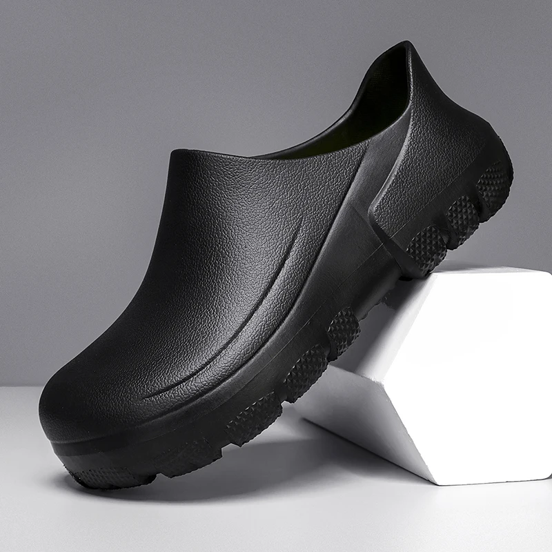 Hotel Kitchen Chef Shoes Slip On Waterproof Oil-Proof Restaurant Chef Clogs Non-slip Resistant Work Shoes For Cook Size 39-45