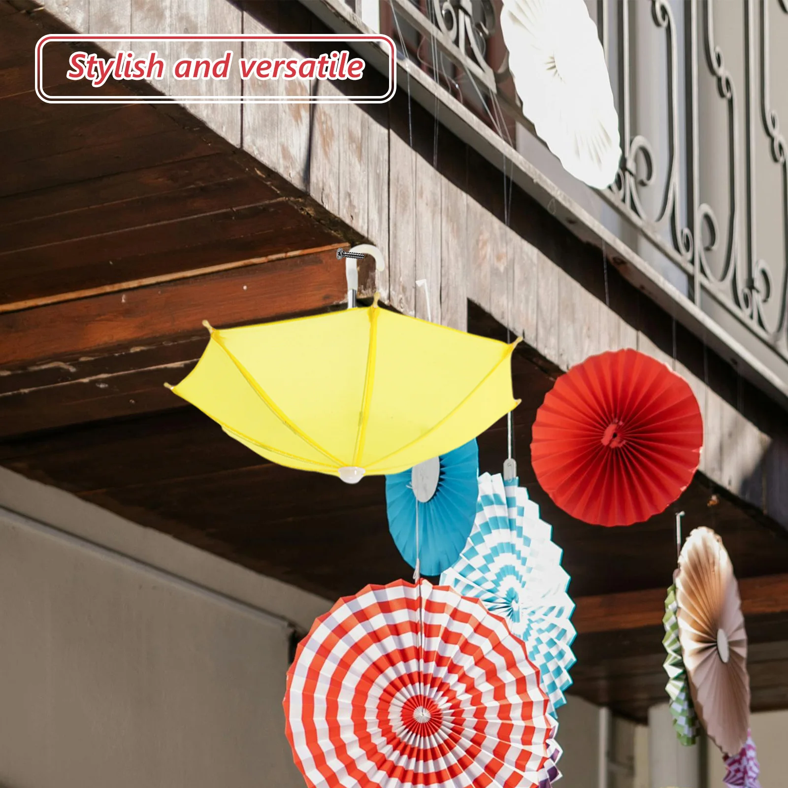 

5 Pcs Mini Decorative Umbrella Toy Colorful Props Umbrellas Iron Cute Dollhouse