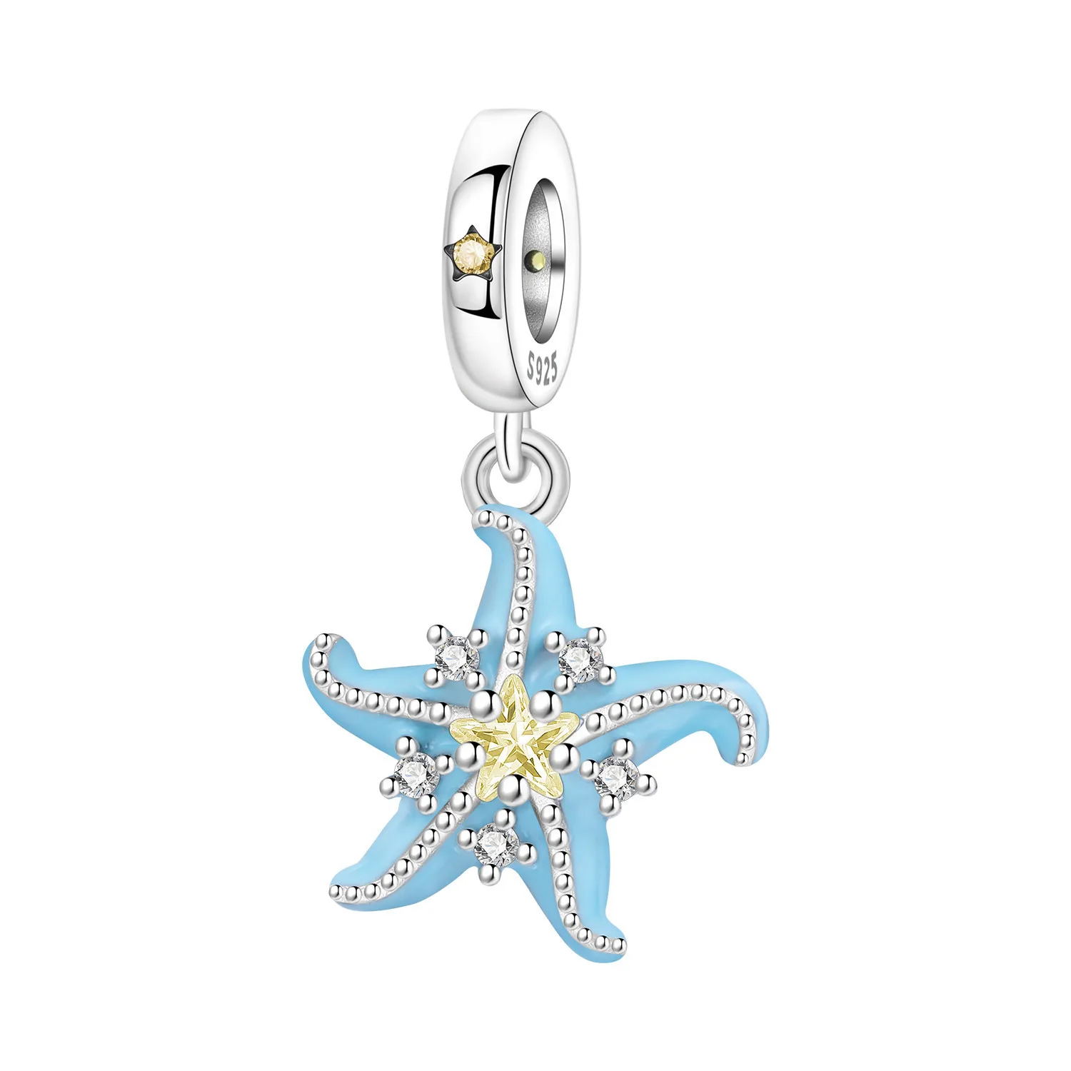 

PANPOKI 925 Sterling Silver Sea Star Ocean Pendant Beads Original Pendants Bracelet Charm Jewelry Party DIY Trendy Gifts