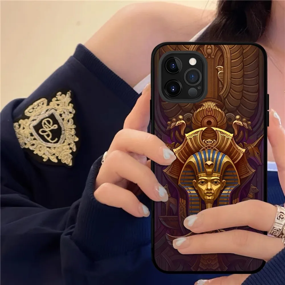 Egypt Nefertiti Anubis Ankh Phone Case For iPhone 14 11 12 13 Mini Pro XS Max Cover 6 7 8 Plus X XR SE 2020 Funda Shell