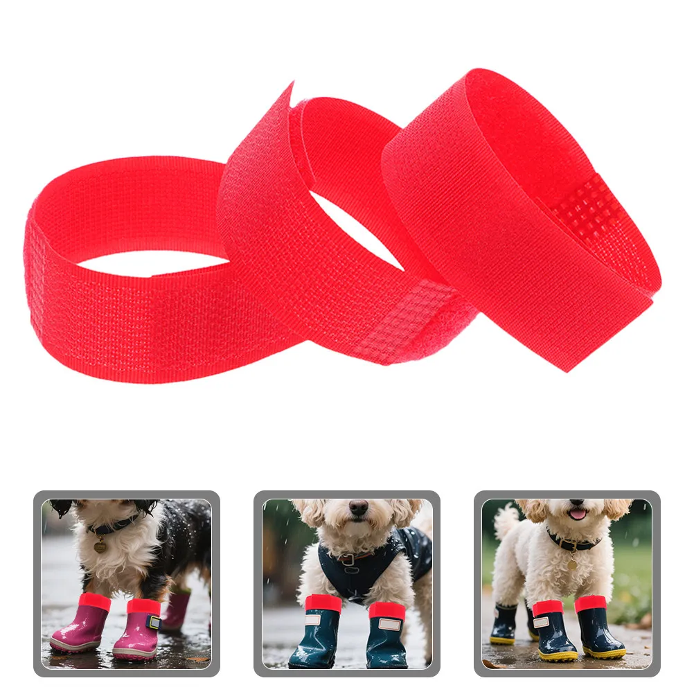 20Pcs Pet Boot Adjustable Safety Straps Non-Slip Nylon Polyester Dog Shoe Support Strap Perfect for Running Hiking