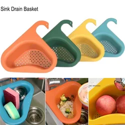 1PCS Triangular Sink Drain Basket Drain Fruit Vegetable Drainer Basket Cup Sponge Rack Storage Kitchen Tools Sink Filter