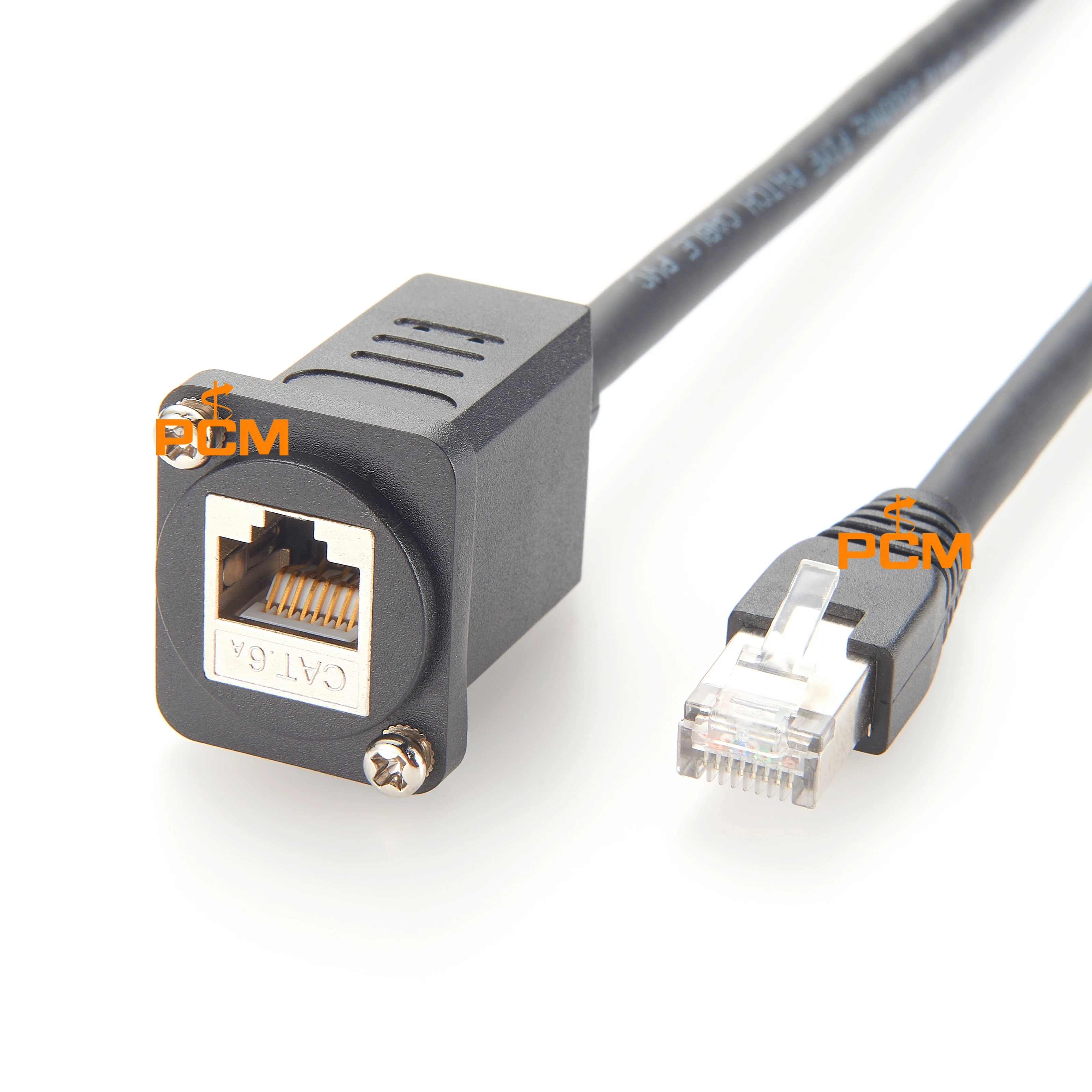 Ethernet GigE RJ45 Cat6A EtherCON Modular XLR type Panel Mount Connector Extension Cable Switchcraft EH Series Neutrik NE8FDX-P6