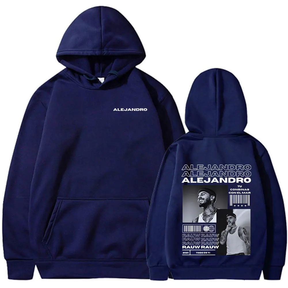 Singer Rauw Alejandro Todo De Ti Album Print Hoodies Men Women Fashion Vintage Pullovers Streetwear Hip Hop Oversized Sweatshirt