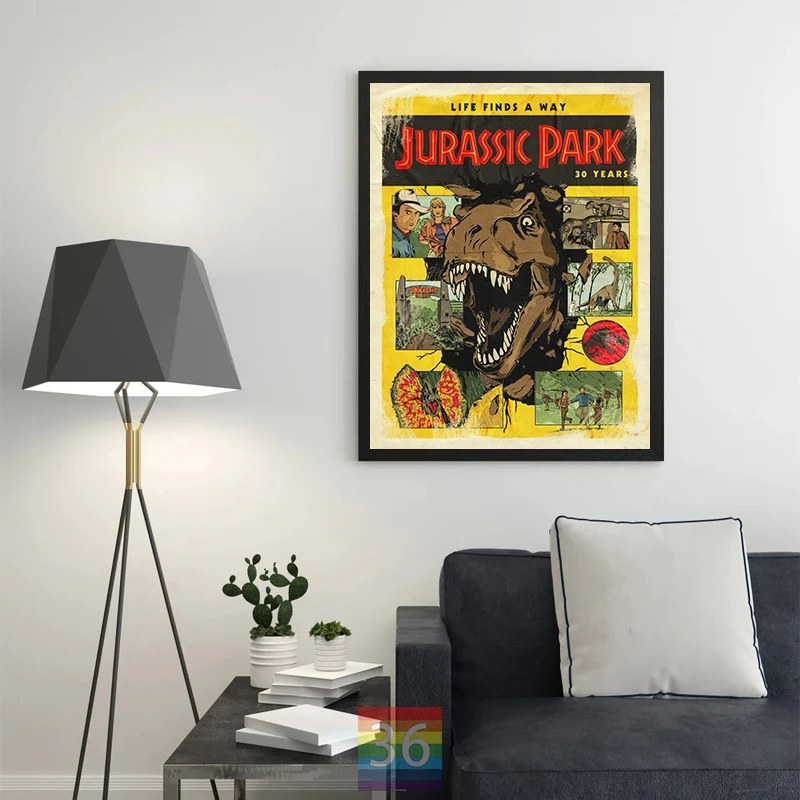 Jurassic Dinosaur Park Poster Canvas Printing Jurassic Park Wall Decor estetico Dinosaur Movie Wall Decoration Kids Room Decor