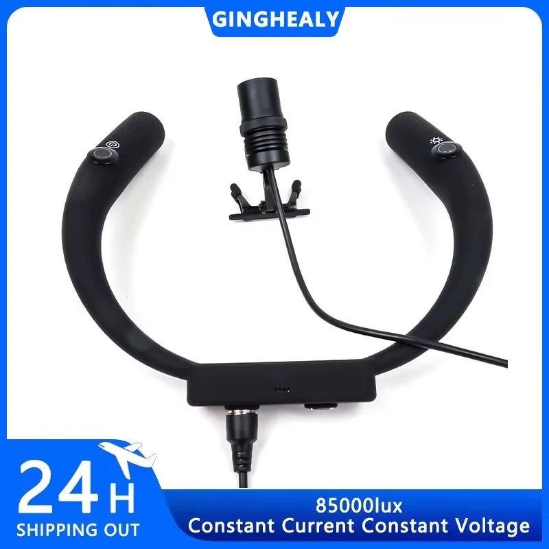 Ginghealy 5W 85000lux Clamp Type Focus High Brightness Medical Headlight Filter Assembly Loupes Long Battery Life Adjust Spot