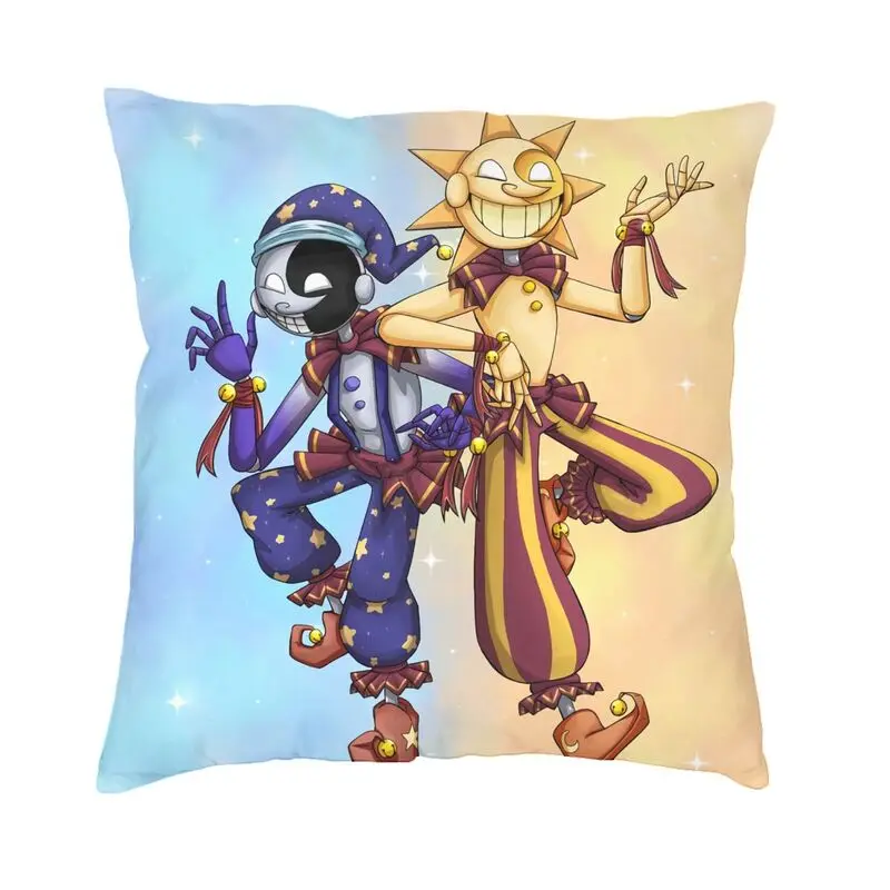 SunDrop And MoonDrop Cushion Covers 50x50cm Polyester Fnaf Security Breach Pillow Case for Sofa Square Pillowcase Decoration