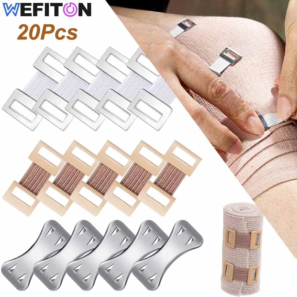 20Pcs Only Elastic Bandage Clips Bandage Wrap Stretch Metal Clasps Replaceable Wrap Fastener Clips for Various Types Bandages