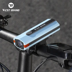 WEST BIKING Bicycle Front Light Colorful Type-C Rechargeable Bike Light Battery Indicator MTB Road Bike Headlight Youth Version