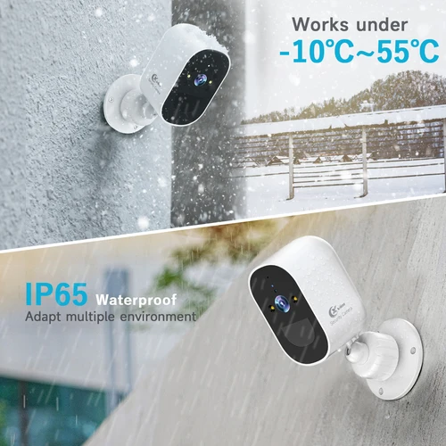 Imagen 2 del producto Cámara IP WIFI de 4MP, batería recargable, cámara de vigilancia en exterior, cámara de seguridad de visión nocturna a Color, Monitor de bebé para el hogar