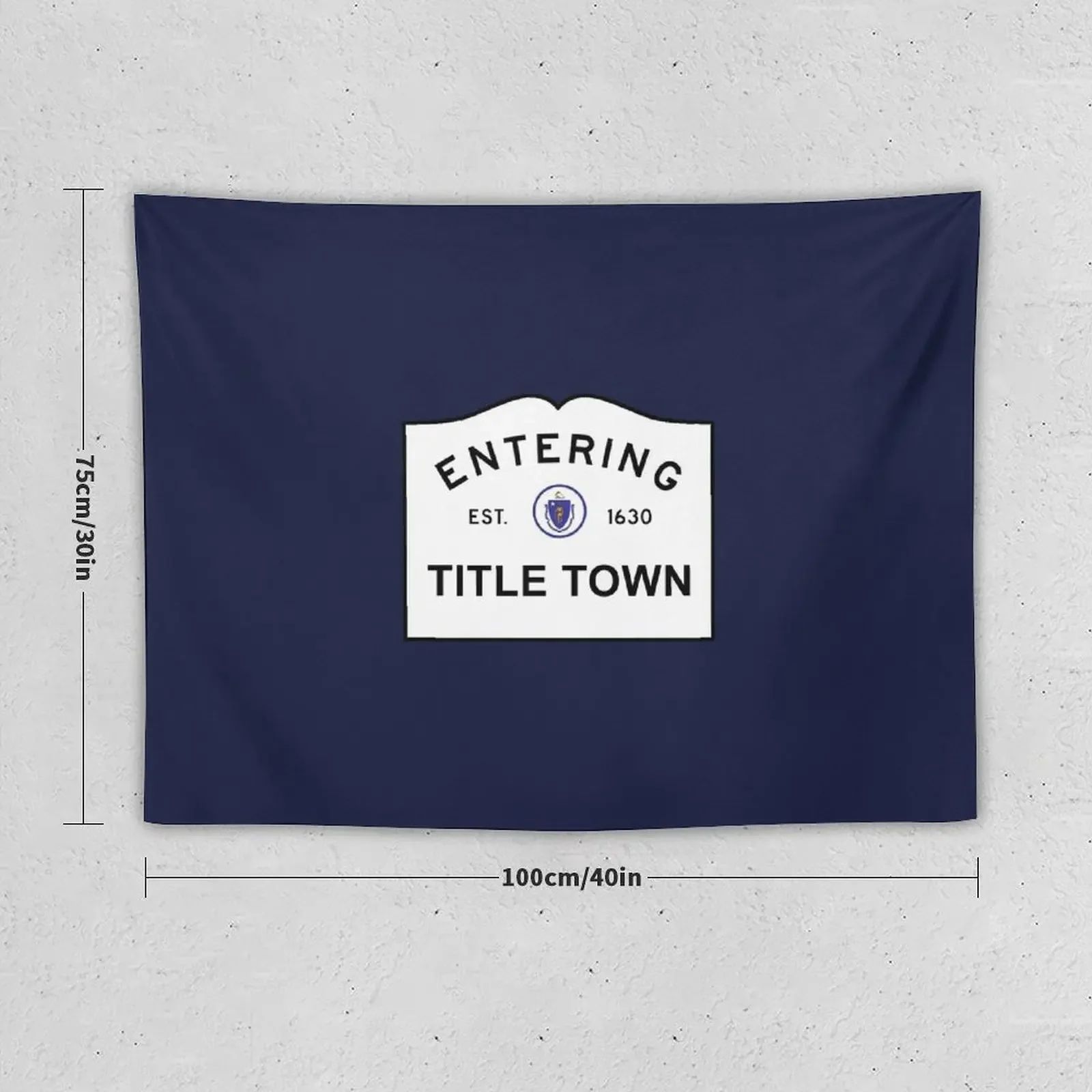 Title Town - Boston, MA Tapestry Things To The Room Decoration Home Tapestry