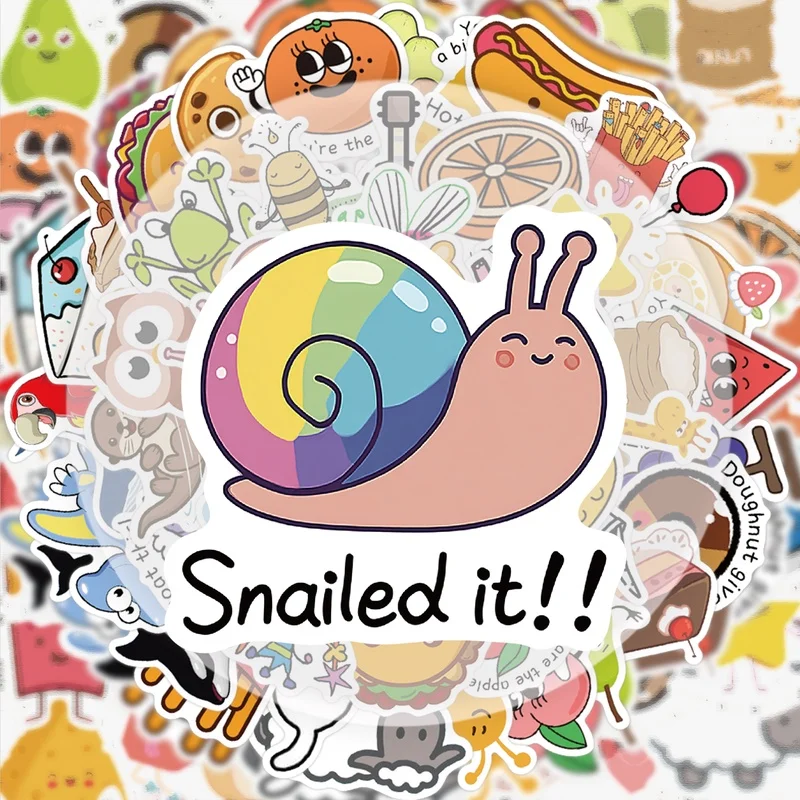 55 Fun English Graffiti Stickers, Matte Effect, Pvc Stickers Suitable for Phone Cases, Laptops, Tablets, Suitcases, Refrigerators, and Diaries, Interesting Sticker Decals, DIY Decoration