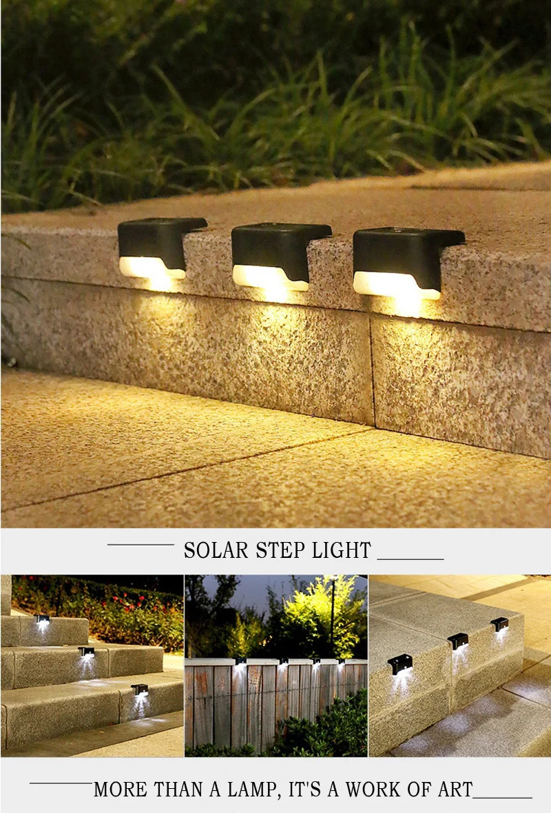 Imagem -03 - Outdoor Led Solar Deck Lights Solar Step Lights Fence Lights ao ar Livre 12 16 20 Pcs