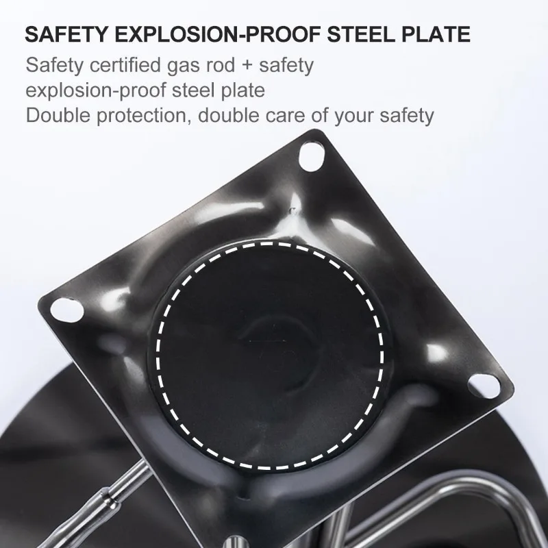 كراسي بار جلدية بار قابلة للتعديل مع مسند ظهر وقاعدة من التيتانيوم الأسود لمطعم جزيرة المطبخ والبار المنزلي